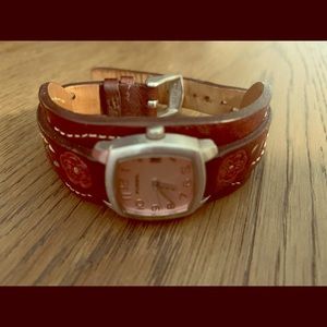 Women’s Leather Cuff Watch